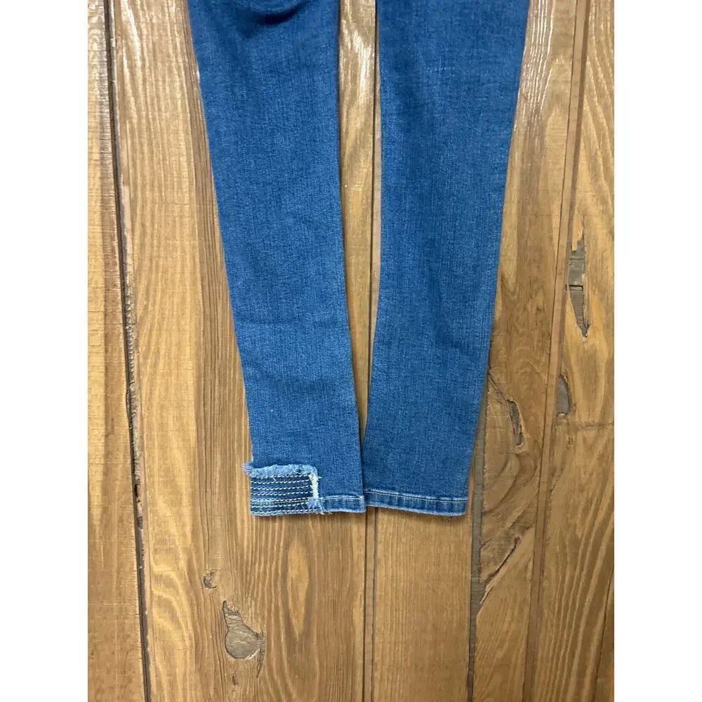 Blank NYC Girls The‎ Mini Mercer distressed multi media skinny Jeans NWT Size 7